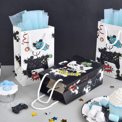 Aquarell Videospiel Partytüten 16er Set Jungen Kinder Geburtstag Gunst Taschen