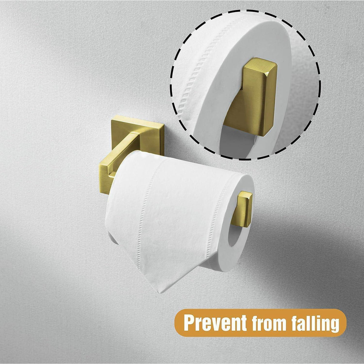 Toilettenpapierhalter Messing Gebürstet mit Bohren Quadratisch