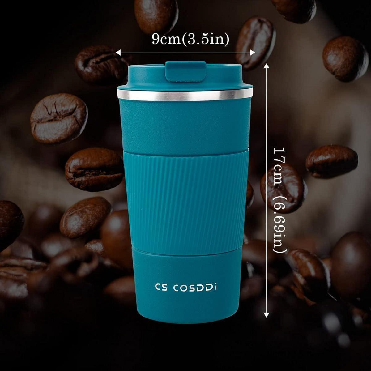 Isolierter Edelstahl Travel Mug 510ml Thermobecher CS COSDDI Blue