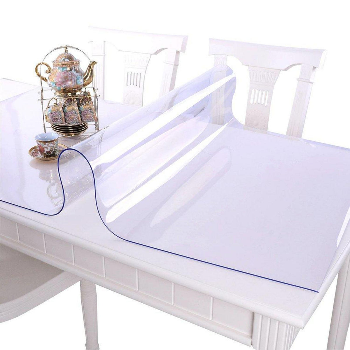 PVC Tischdecke Transparent | 80x180cm | Wasserdicht & Hitzebeständig