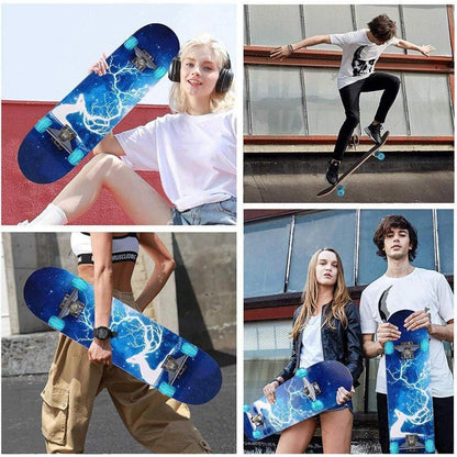 Komplettes Kinder-Skateboard mit Blitzrad – 80x20cm