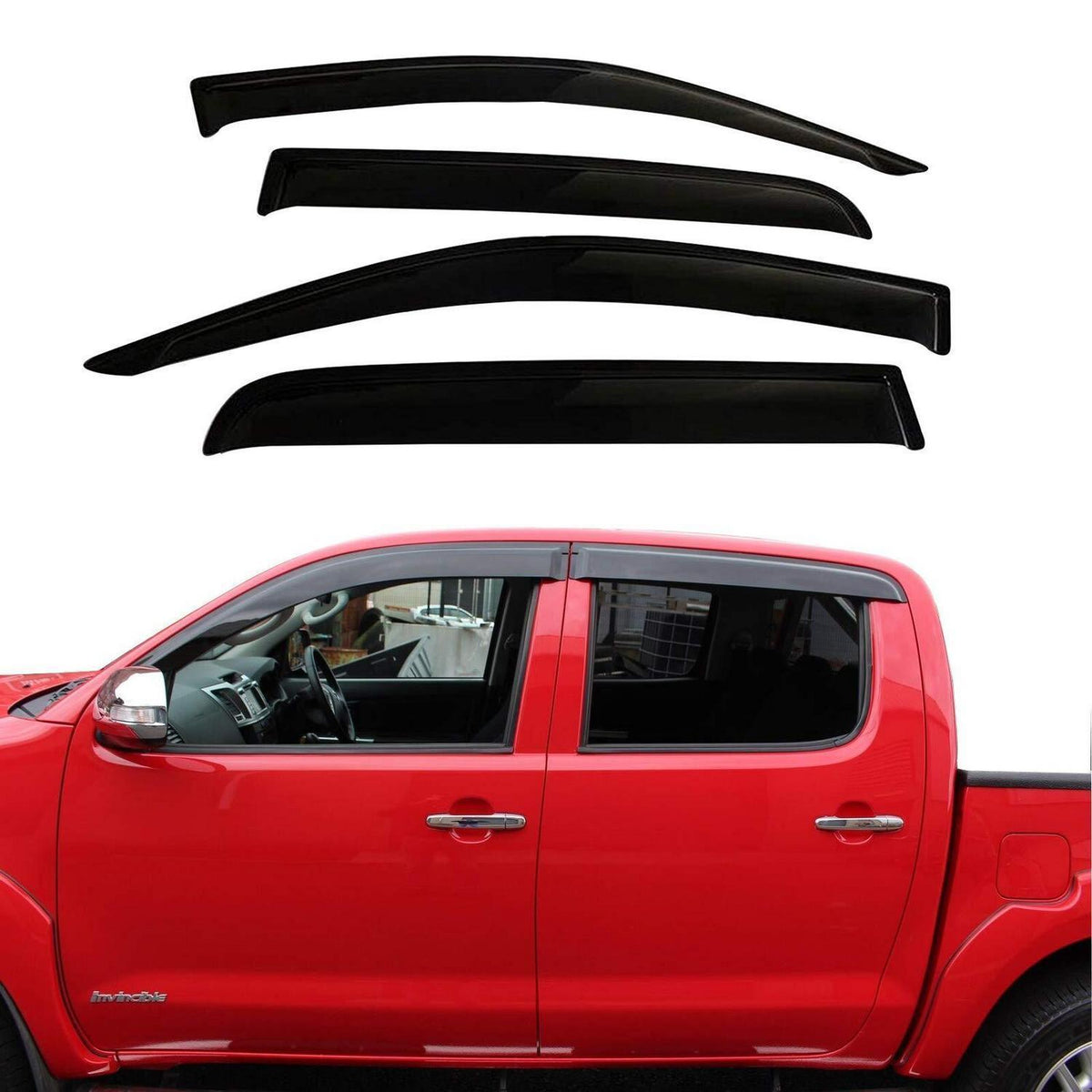 Windabweiser Toyota Hilux Vigo 2005-2014 Smoke Schwarz