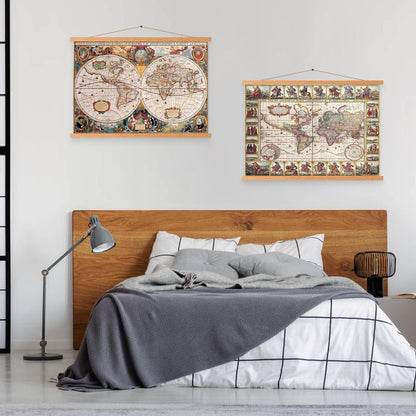 Magnetische Posterleiste Teakholz 140cm für Bilder & Fotos