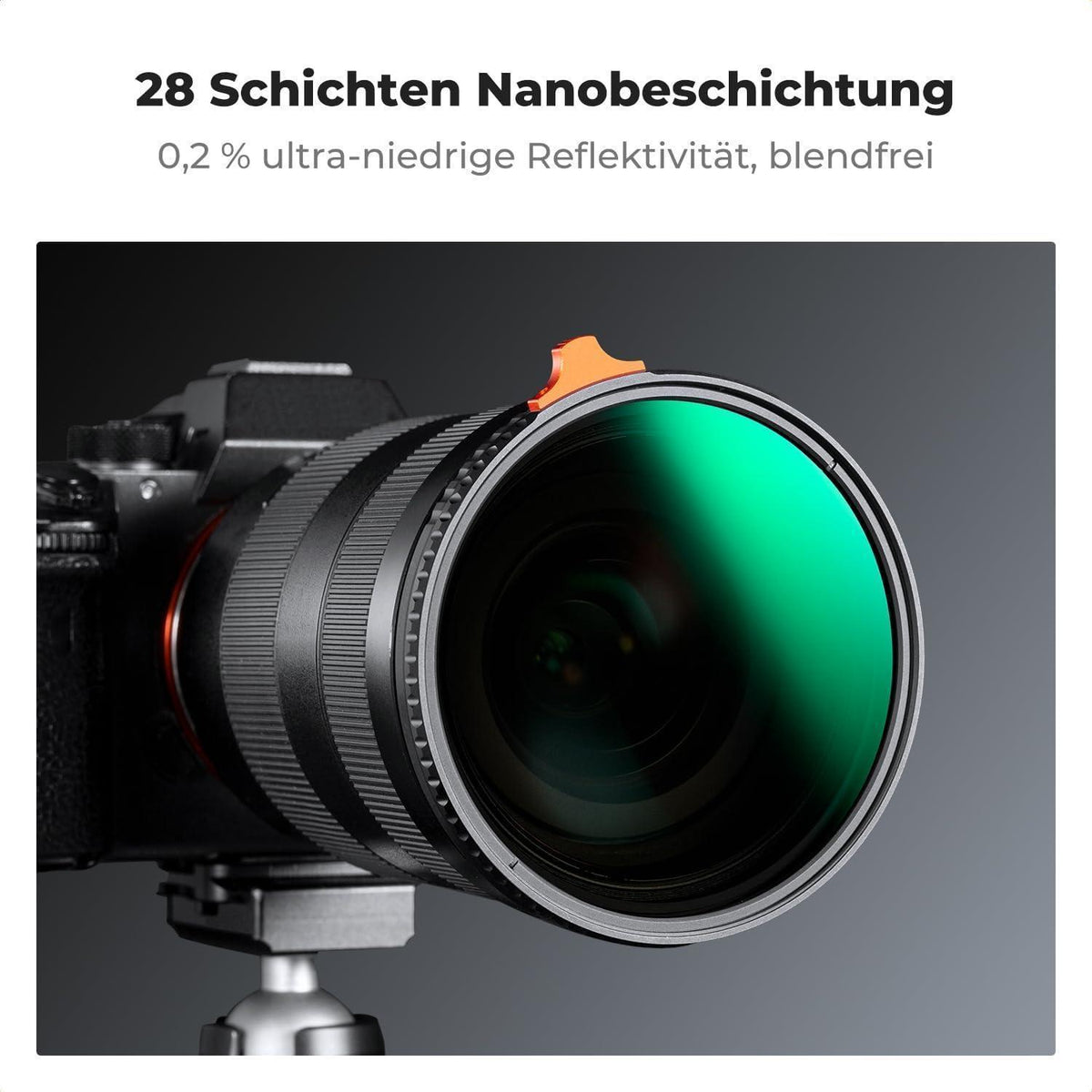 Variabler ND-Filter 77mm ND2-400 mit Hebel und Tasche