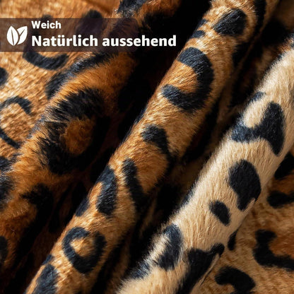Leopardenmuster Kissenbezüge 2er-Set, 41x41 cm, Plüsch