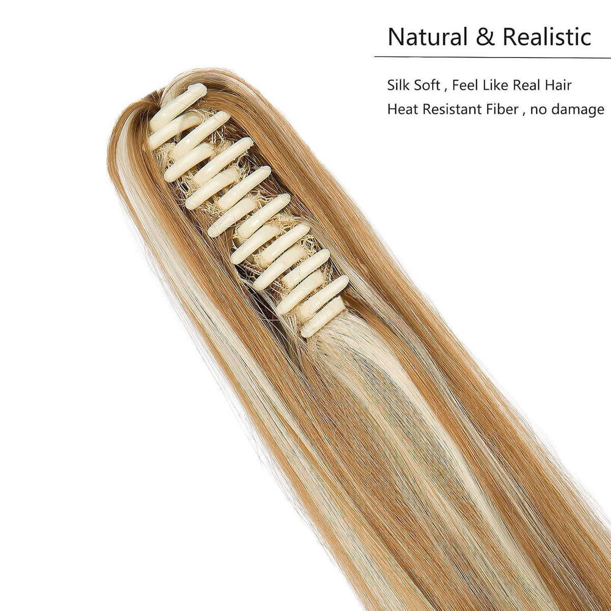 Zopf Haarteil Dunkelblond & Bleichblond – 55 cm Volumen