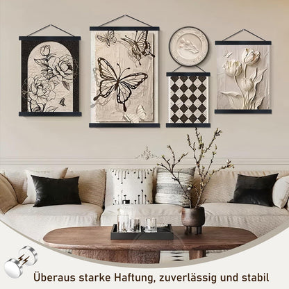 Magnetische Posterleiste aus Holz 35cm Schwarz