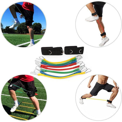 YGORTECH Fußball Trainingsset Koordinationsleiter 6m mit