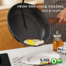 SENSARTE Antihaft Bratpfanne 24cm Schweizer Granit