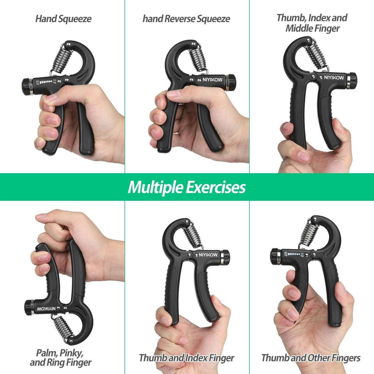 Handtrainer Set: Einstellbarer Griffkraft-Trainer für Sport & Therapie