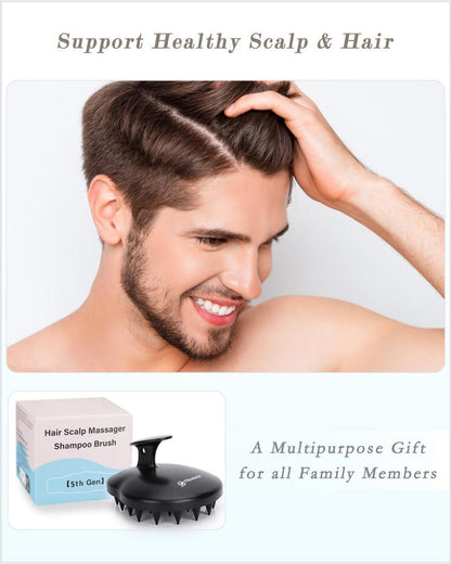Kopfhaut Massagebürste Shampoo Bürste Haarwuchs Schwarz