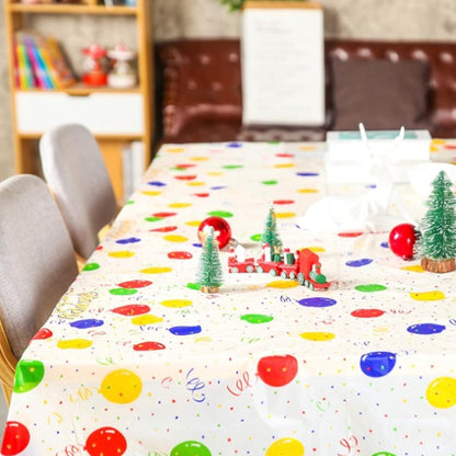 BETESSIN 2er-Set Tischdecken Geburtstag Bunt Happy Birthday Kunststoff