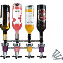 Wand Schnapsspender 4 Fach Spirituosen Dosierer Bar Zubehör