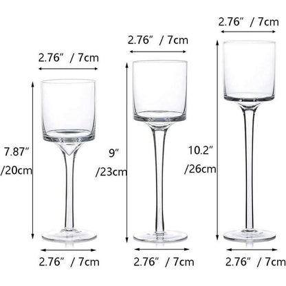 Teelichthalter Glas 30er Set 20/23/26cm Kristallklar
