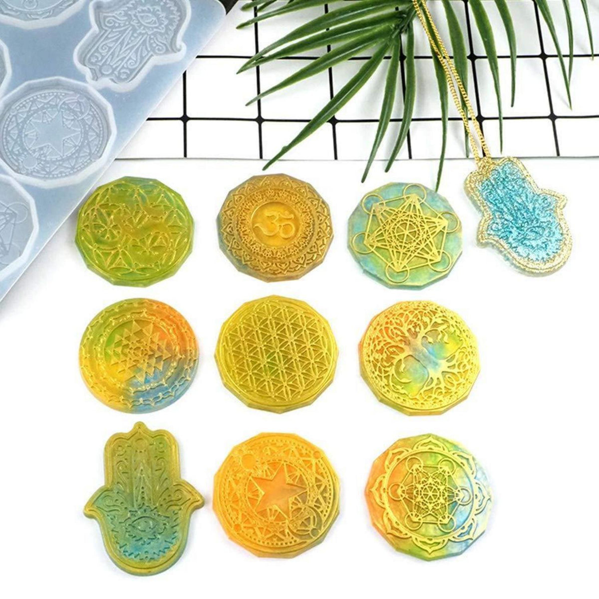 Silikonform Blume des Lebens für Schmuck & DIY Handwerk