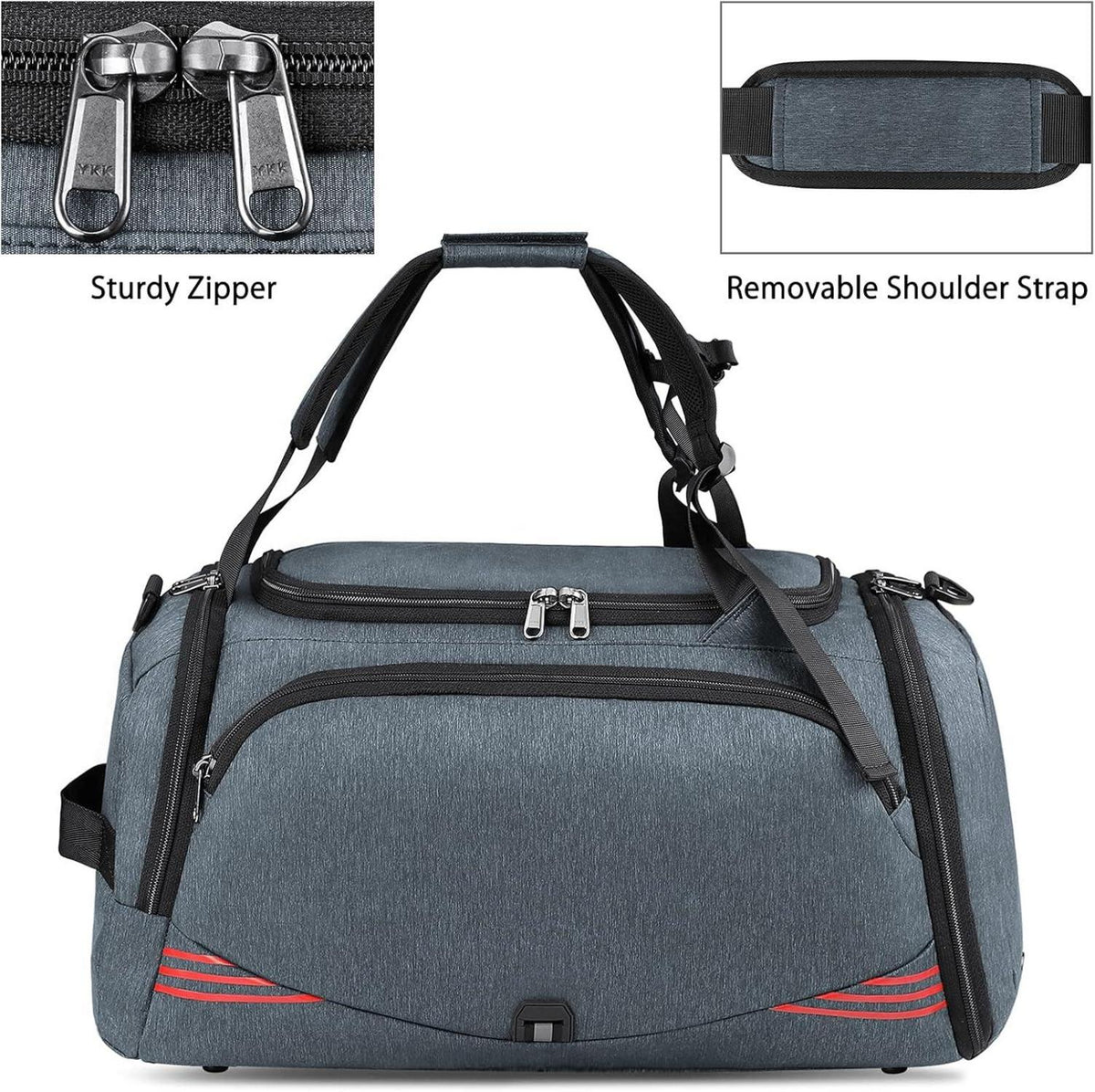 Sporttasche Reisetasche mit Schuhfach 40L 65L Gym Fitness Rucksack-Funktion