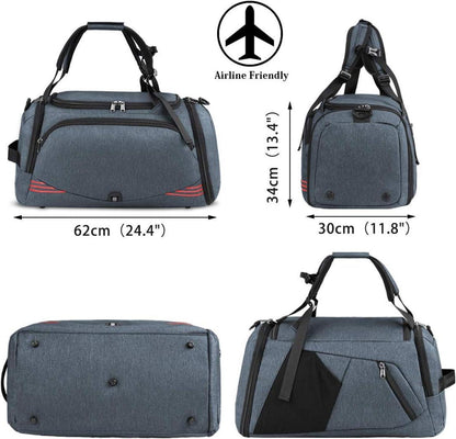 Sporttasche Reisetasche mit Schuhfach Groß 40L 65L Fitness Rucksack