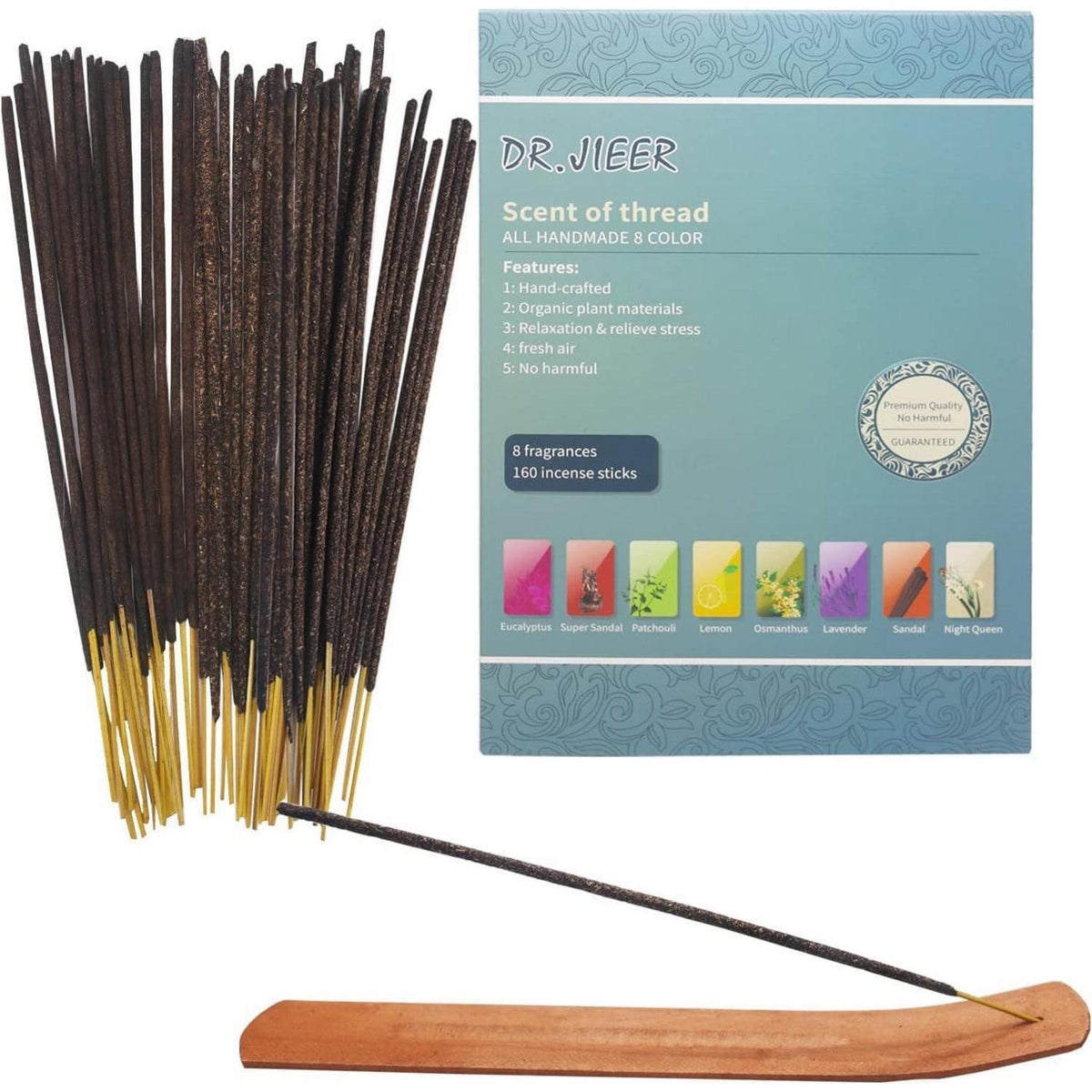 Räucherstäbchen Geschenkset 160 Sticks 8 Düfte mit Halter