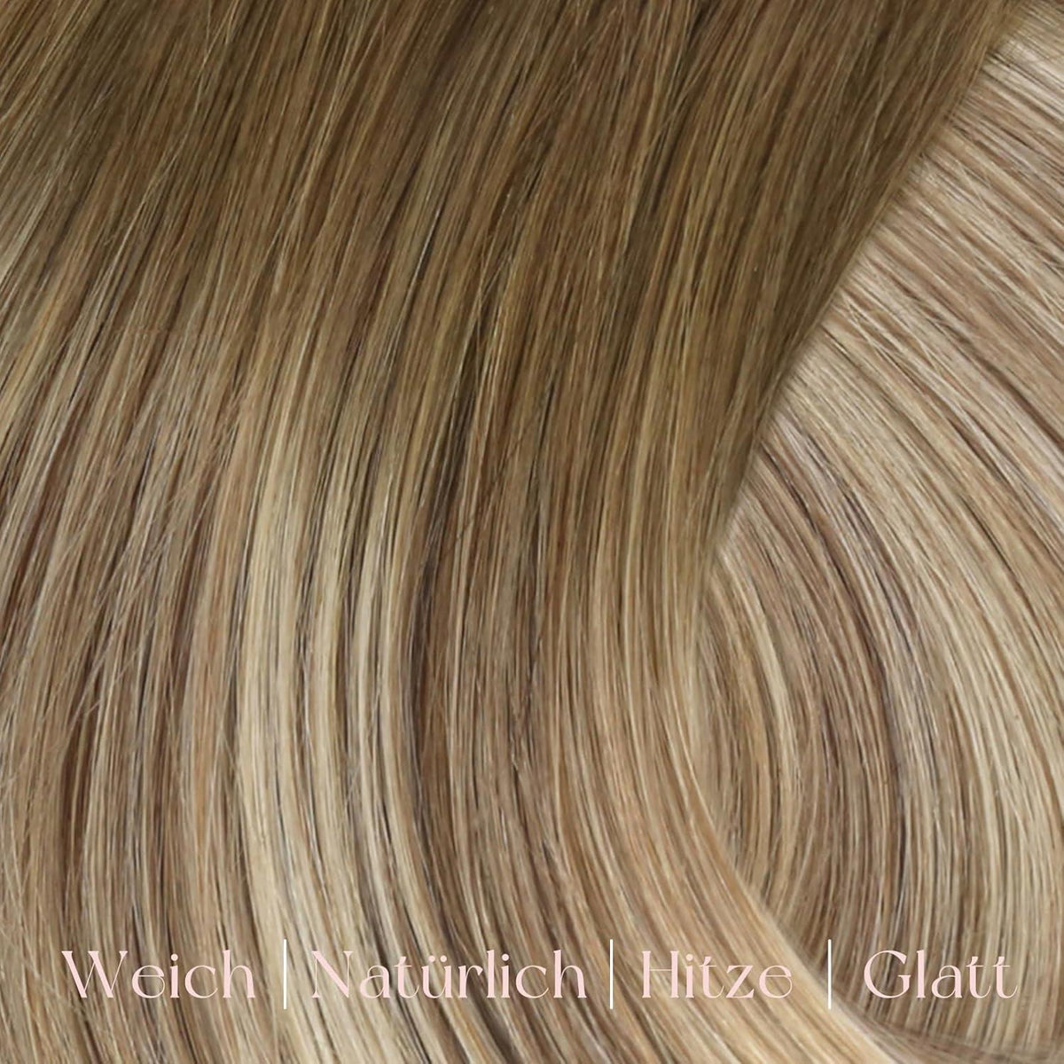 Clip-In Haarverlängerung Echthaar Ombre Braun 30cm
