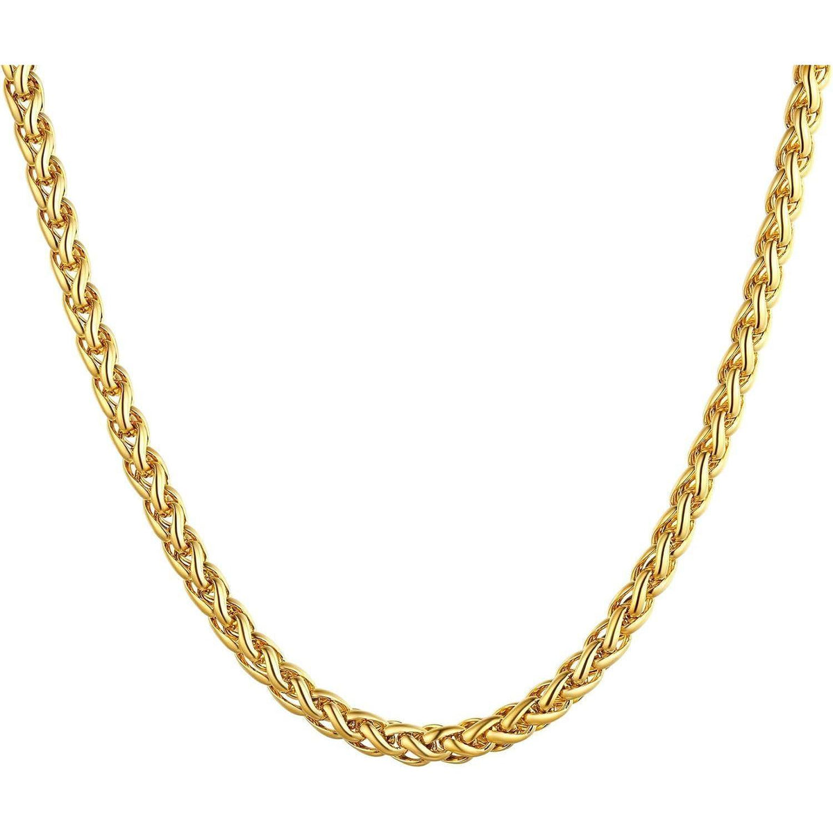 Edelstahl Weizenkette vergoldet 3mm 51cm
