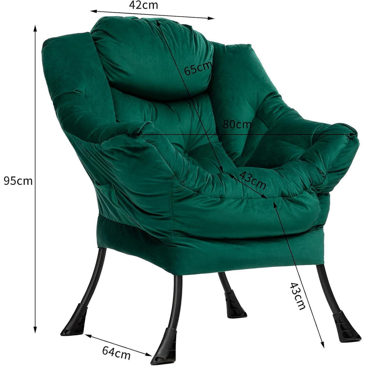 Ohrensessel Samtgrün – Bequemer Relaxsessel für Wohnzimmer
