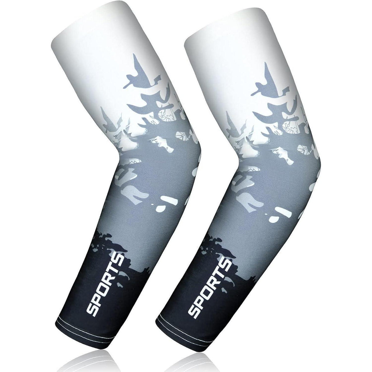 Sport Armlinge mit UV-Schutz und Kompression, Tarnung L/XL