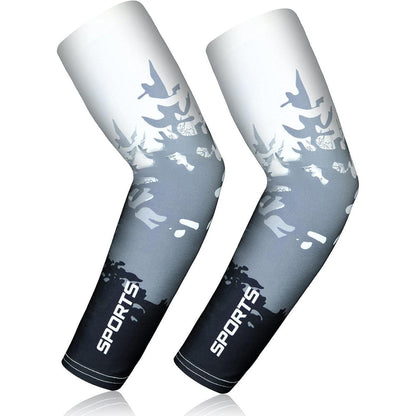 Sport Armlinge mit UV-Schutz und Kompression, Tarnung L/XL
