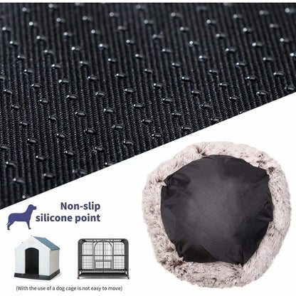 Flauschiges Hundebett Orthopädisch Grün Ø 110cm