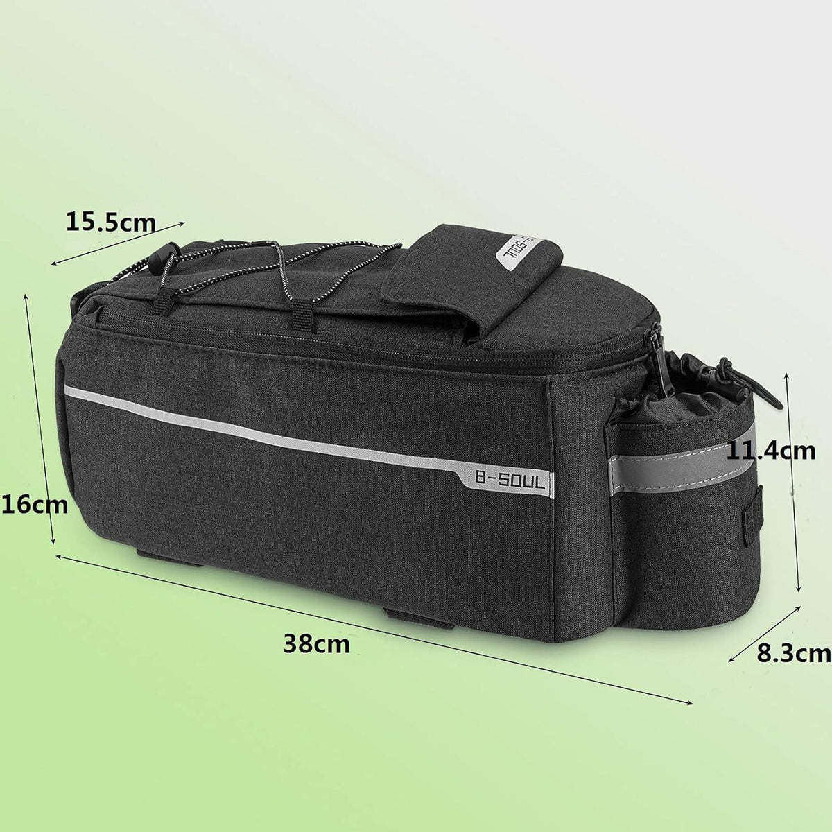 Fahrrad Gepäckträgertasche 10L Isoliertasche Wasserdicht Reflektierend