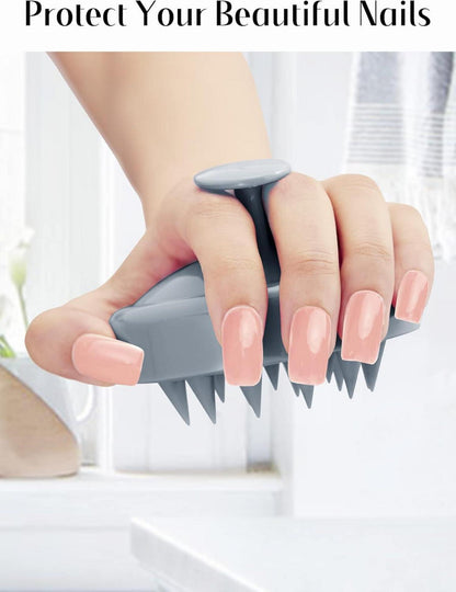 HEETA Kopfgesichtsmassagebürste für nasses und trockenes Haar - Kopfhautbürste mit weichem Silikon für Haarreinigung und Entspannung