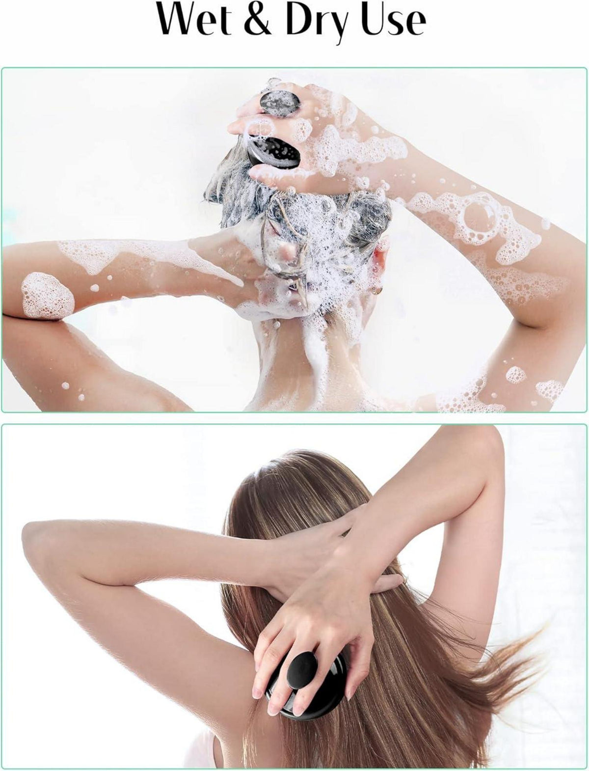 HEETA Kopfmassagebürste für Haare - Sanftes Silikon Peeling Massage-Türkis
