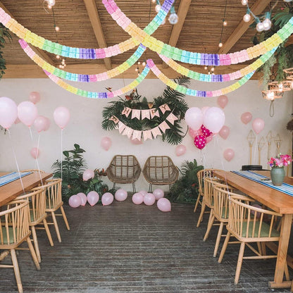 Pastellfarbene 4 Blatt Kleeblatt Girlande Papier Hochzeit