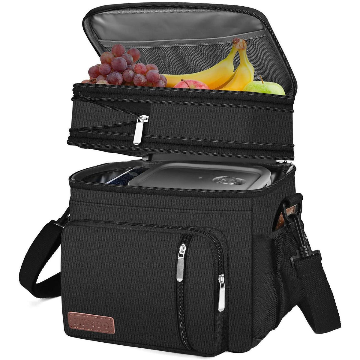 Doppelstöckige Kühltasche 15L – Auslaufsicher & Isoliert für Mittagspause