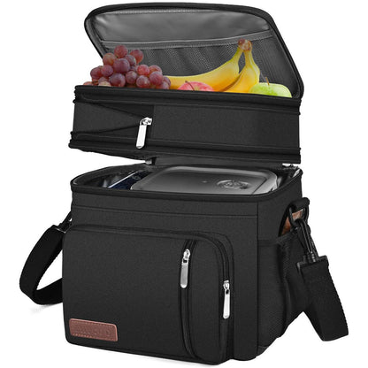 Doppelstöckige Kühltasche 15L – Auslaufsicher & Isoliert für Mittagspause