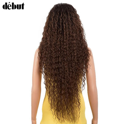 Lockige Lace Front Perücke 70cm – Kunsthaar Perücke mit Babyhaar