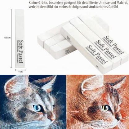 6x Weiche Pastellkreide Set – Künstlerqualität zum Zeichnen