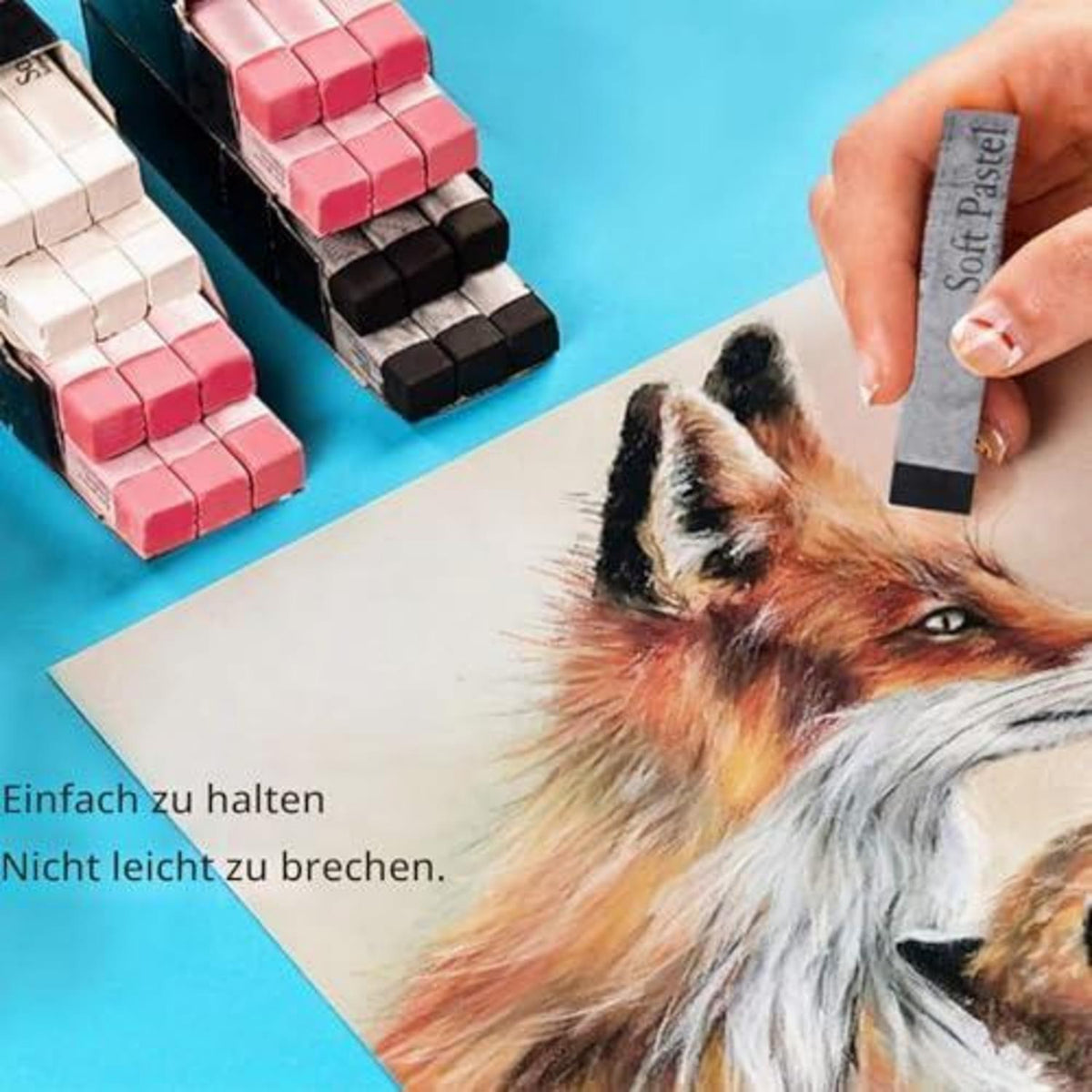 6x Weiche Pastellkreide Set – Künstlerqualität zum Zeichnen