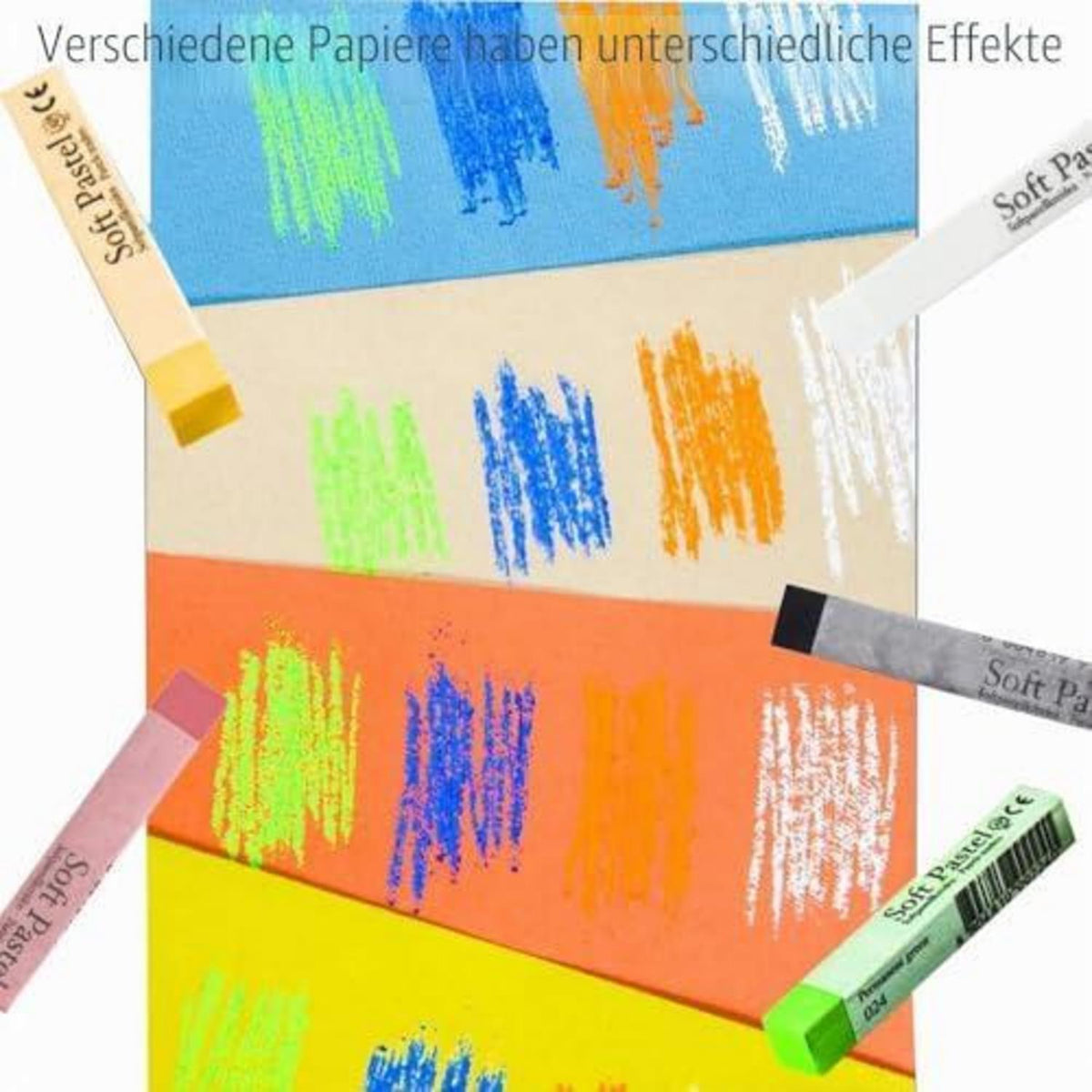 6x Weiche Pastellkreide Set – Künstlerqualität zum Zeichnen