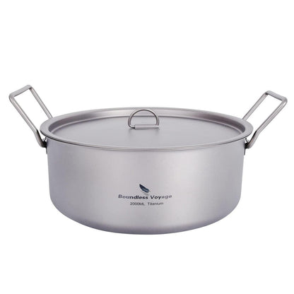Titan Camping Topf 2L mit Deckel & Klappgriff