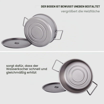 Titan Camping Topf 2L mit Deckel & Klappgriff