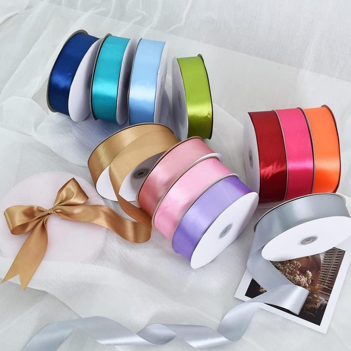 40mm Lila Satinband – 100m Geschenk & Bastelband
