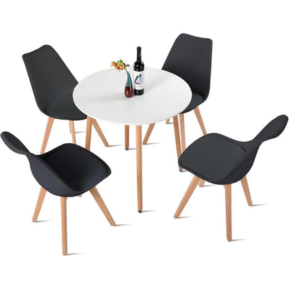 Esstisch Set aus Holz mit 4 skandinavischen Stühlen