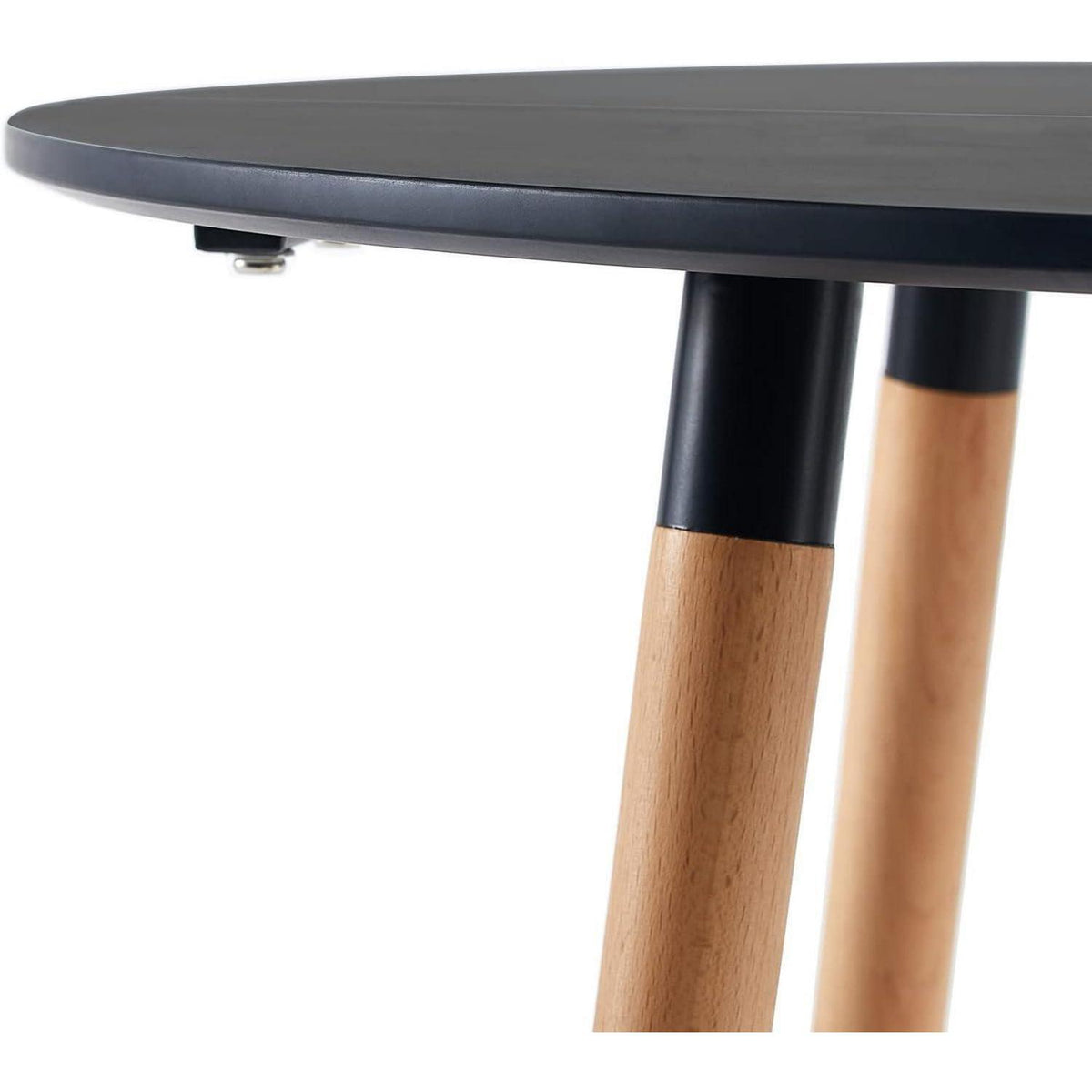 Essgruppe Schwarz mit 2 Modernen Esszimmerstühlen 80cm