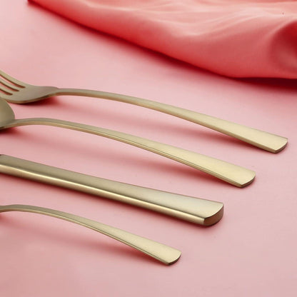 Besteckset 24 Teile Champagner Gold Matt für 6 Personen