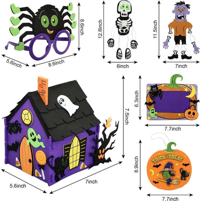 Halloween Bastelset für Kinder – 3D Spukhaus & mehr