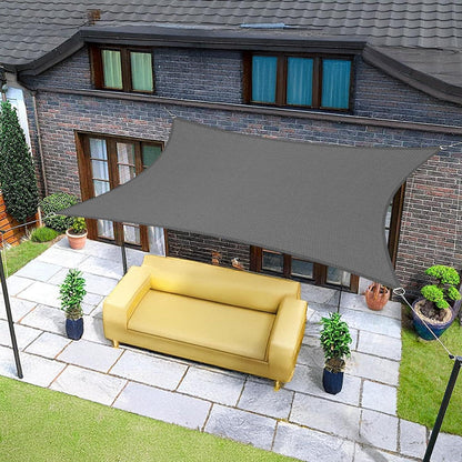 Wasserdichtes Sonnensegel 5x5m Anthrazit mit 95% UV-Schutz