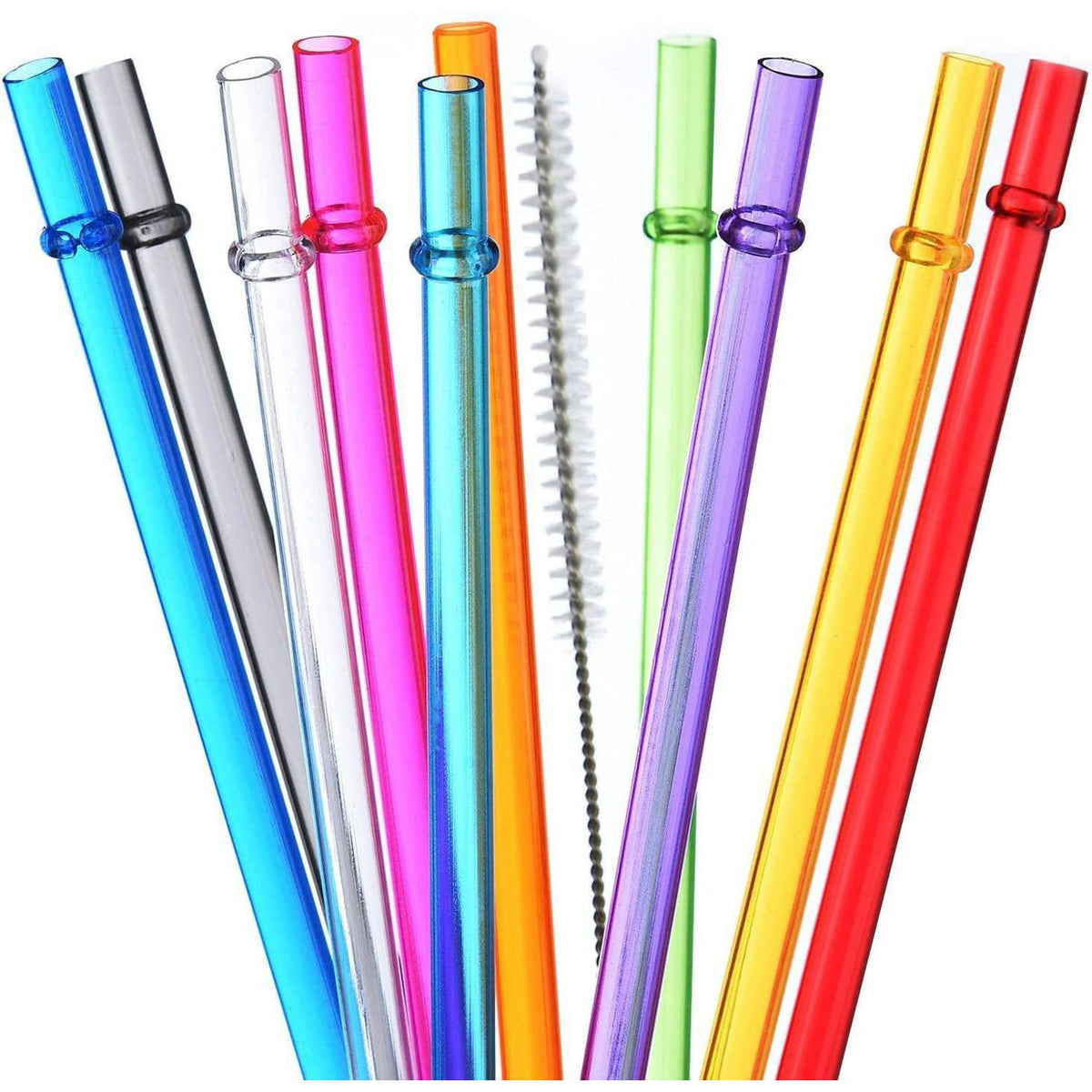 Wiederverwendbare Strohhalme 10er Set – Bunte Tritan Trinkhalme