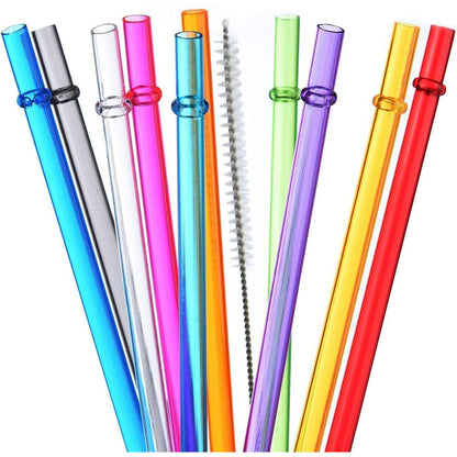Wiederverwendbare Strohhalme 10er Set – Bunte Tritan Trinkhalme