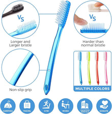 8er Set Extra Harte Zahnbürsten - Riesiger