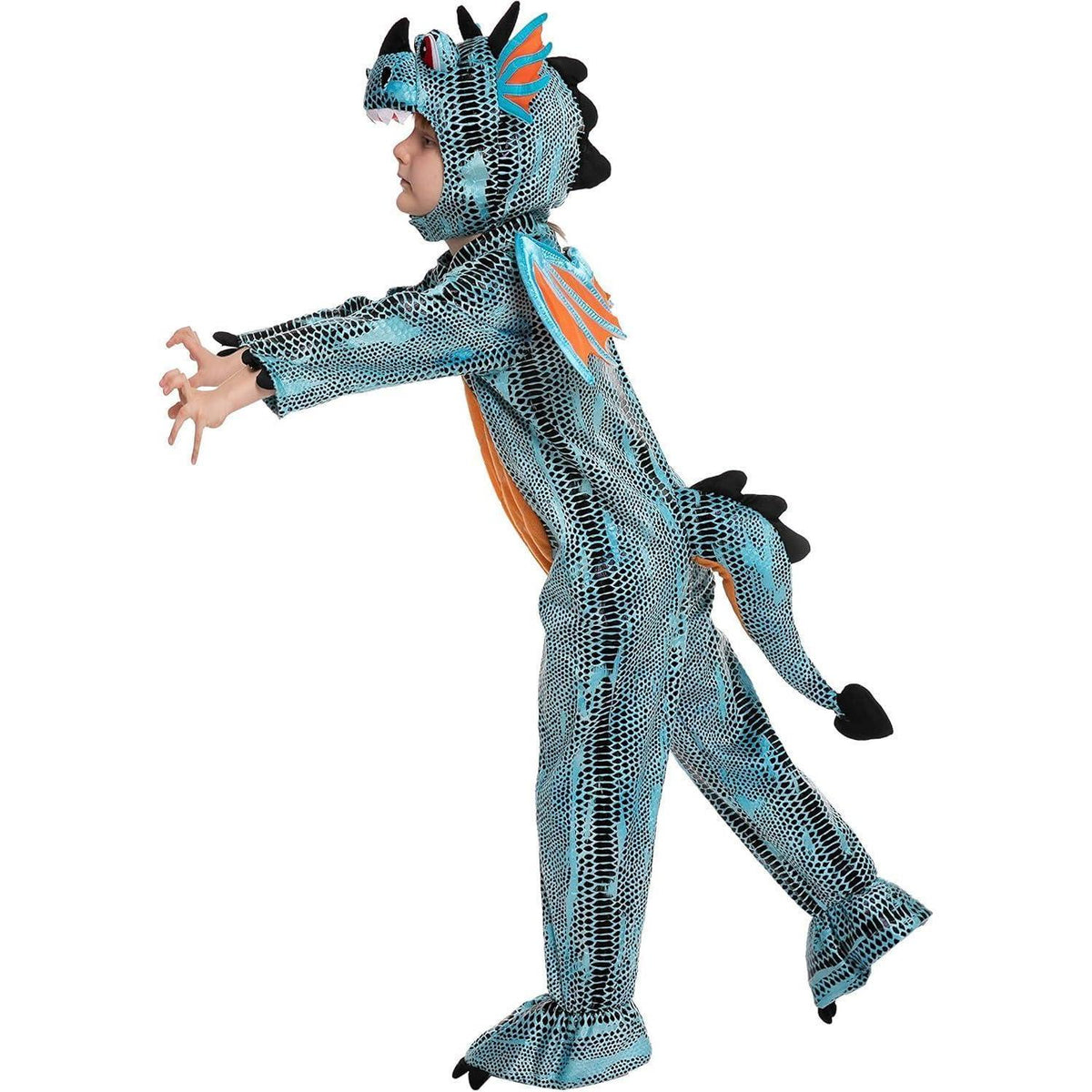 Blaues Drachenkostüm Kinder Halloween Süßes oder Saures
